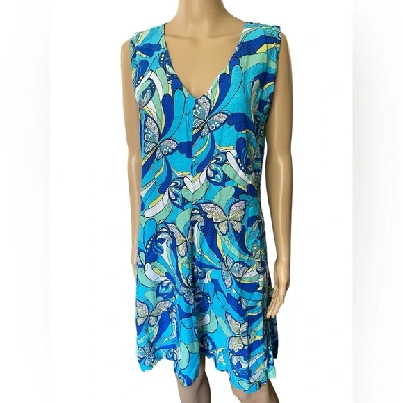 Vintage | Dresses | Vintage Y2k Blue Hippie Eclectic Boho Psychedelic  Butterfly Print Mini Dress | Poshmark